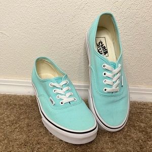 turquoise vans womens size 7 mens size 5.5